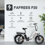 E-BIKE FAFREES F20 FAT BIKE 250W Batteria 15Ah 36V Bici a pedalata assistita lunga Autonomia Fafrees