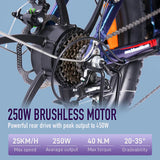 E-BIKE FAFREES F20 PRO new version FAT BIKE 250W Batteria 18Ah 36V Bici a pedalata assistita lunga Autonomia Fafrees
