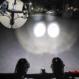 FARETTO Luce supplementare U7 LED angel eye bianco fendinebbia moto faro anteriore per bici 3 modalità anabbagliante strobo 125w 3000lm smartbomb - tutto2ruote