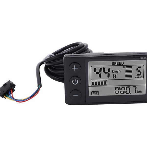 Display LCD Bici Elettrica S866 - Impermeabile IP65, 24V/36V/48V, Per Manubri 22mm - Foto 6