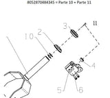 COMPONENTI FISSAGGIO PIANTONE / FORCELLA per Monopattino elettrico Ducati SCRAMBLER CROSS-E Mt distribution