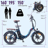 E-BIKE FAFREES F20 PRO new version FAT BIKE 250W Batteria 18Ah 36V Bici a pedalata assistita lunga Autonomia Fafrees