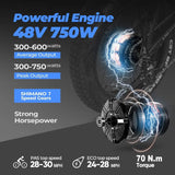 E-BIKE FAFREES F7 FAT BIKE batteria 48v motore 750W Bici a pedalata assistita lunga Autonomia Fafrees