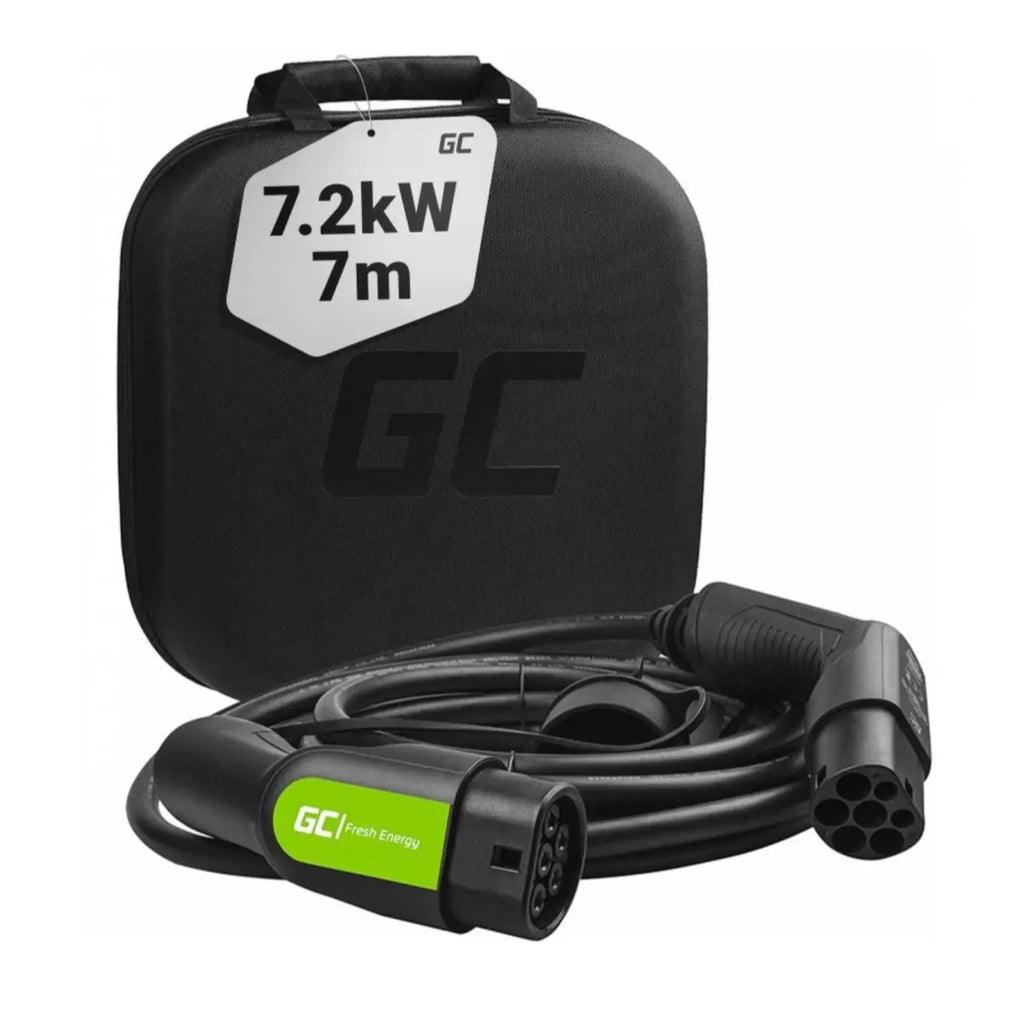 [EV10] Cavo Tipo 2 7.2kW 32A 7m Monofasico per Leaf, e-208, e-2008, 500e, i3, e-Golf, e-Up!, UX 300e, I-Pace, Citigo iV Green Cell