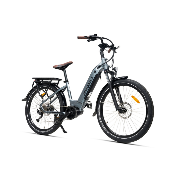 JOBOBIKE LYON E-bike da uomo Step-thru Mid Motor City 36V 14Ah |  250W Bafang M200 mid | Autonomia ≥90Km | CST 26" x 2.35"