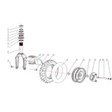 SET COMPONENTE PIANTONE per Monopattino elettrico ARGENTO ACTIVE EVO Mt distribution