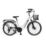 SMART WAY C5 Bicicletta Elettrica | CITY BIKE UNISEX E-bike FAT BIKE | MOTORE 250 W | 36V 10,4Ah | AUTONOMIA 40/45 km | RUOTE 26"x 1,95" Massimo Fiori