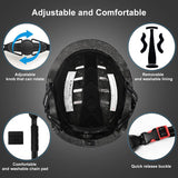 Casco nero taglia M con luce - Luci LED anteriori e posteriori - Casco da ciclismo regolabile per scooter urbano per pendolari