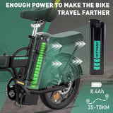 HITWAY bici elettriche e-bike bici da città pieghevoli 8.4h batteria, chilometraggio elettrico può raggiungere 35-70 km, 250 W / 36 V / 8.4Ah batteria, Max.