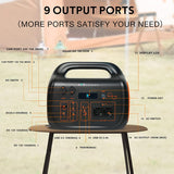 Generatore solare Centrale elettrica portatile da 1036 Wh  per campeggio avventure all'aria aperta ed emergenze