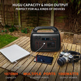 Generatore solare Centrale elettrica portatile da 1036 Wh  per campeggio avventure all'aria aperta ed emergenze