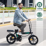 HITWAY bici elettriche e-bike bici da città pieghevoli 8.4h batteria, chilometraggio elettrico può raggiungere 35-70 km, 250 W / 36 V / 8.4Ah batteria, Max.