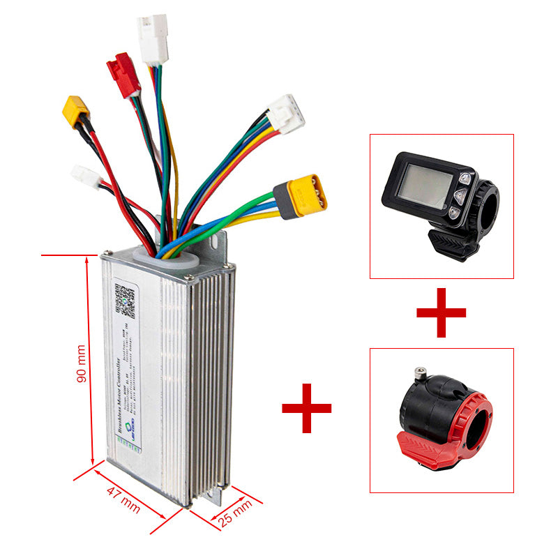 Kit controller BLDC 36V 300W + display LCD con acceleratore + freno